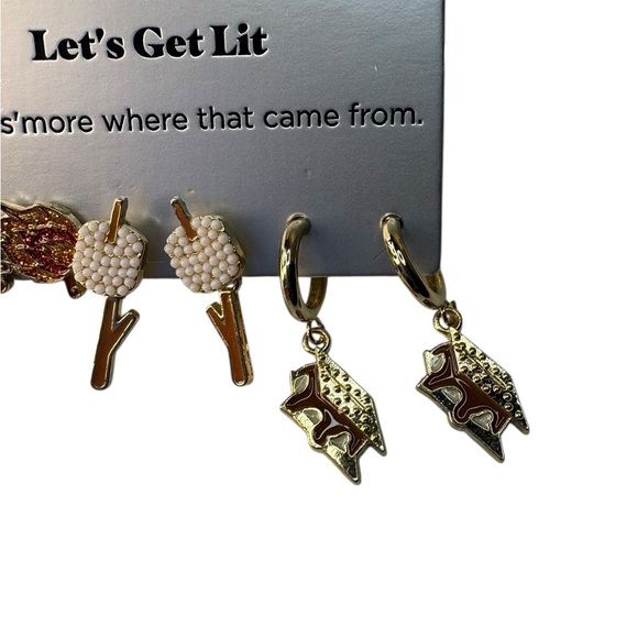 SUGARFIX by BaubleBar Gold and Red Earrings Set - Picture 3 of 3